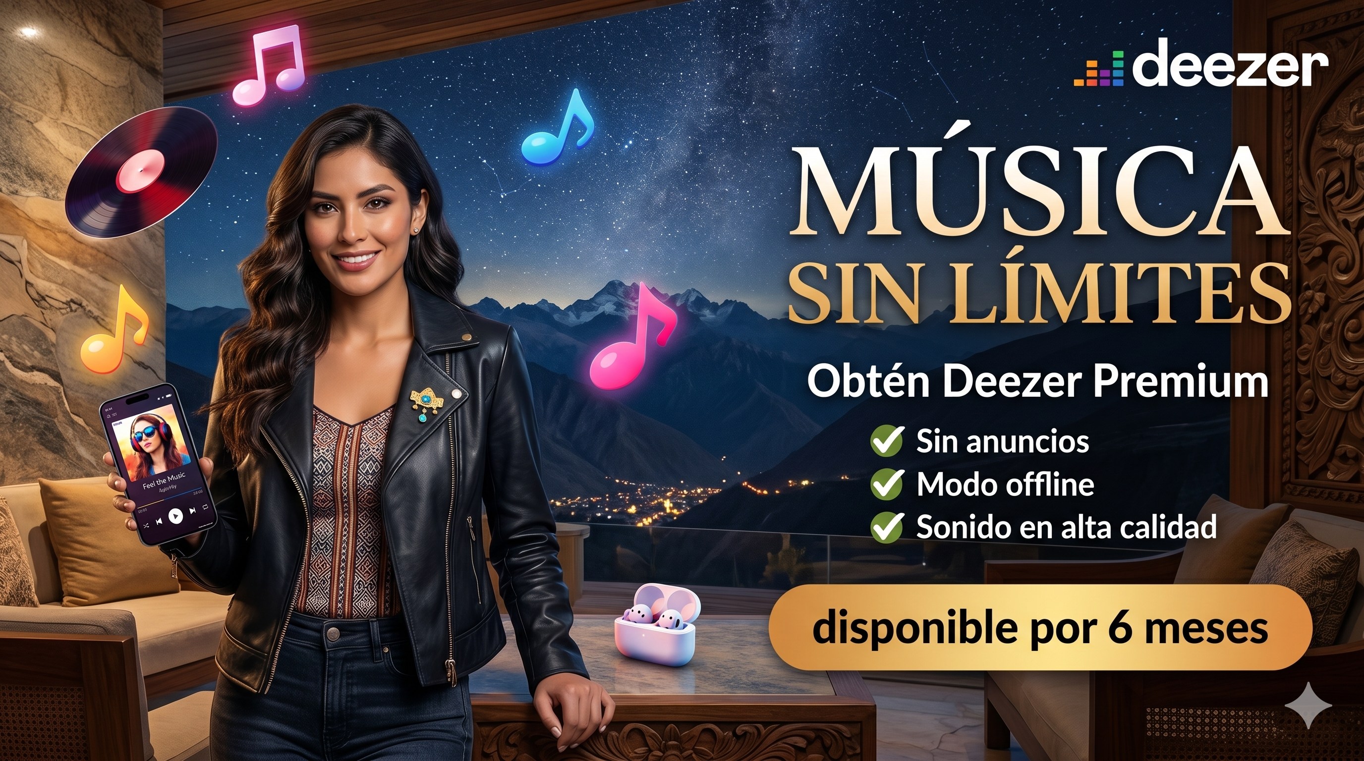 Deezer Premium ( x 6 meses )