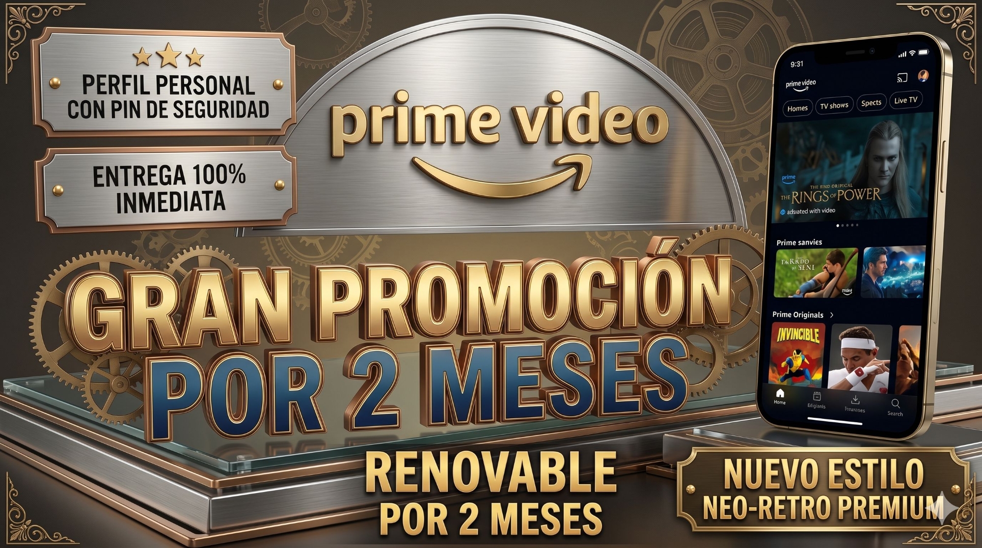 Prime Video  (2 meses)