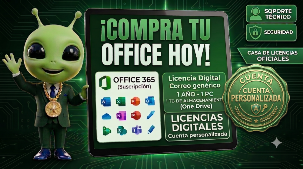 MICROSOFT OFFICE 365 Especial (1 TB) X 1 AÑO