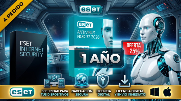 ESET NOD32 X 1 AÑO (ACTIVACION CON VPN)