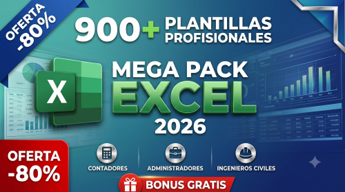 🔥MEGA PACK + 900 PLANTILLAS DE EXCEL
